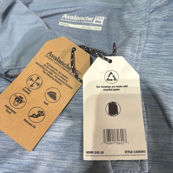 Avalanche 1/4 Zip Pullover,fleece lined, 4-way stretch,relaxed,fit,waist cord - Picture 8 of 11